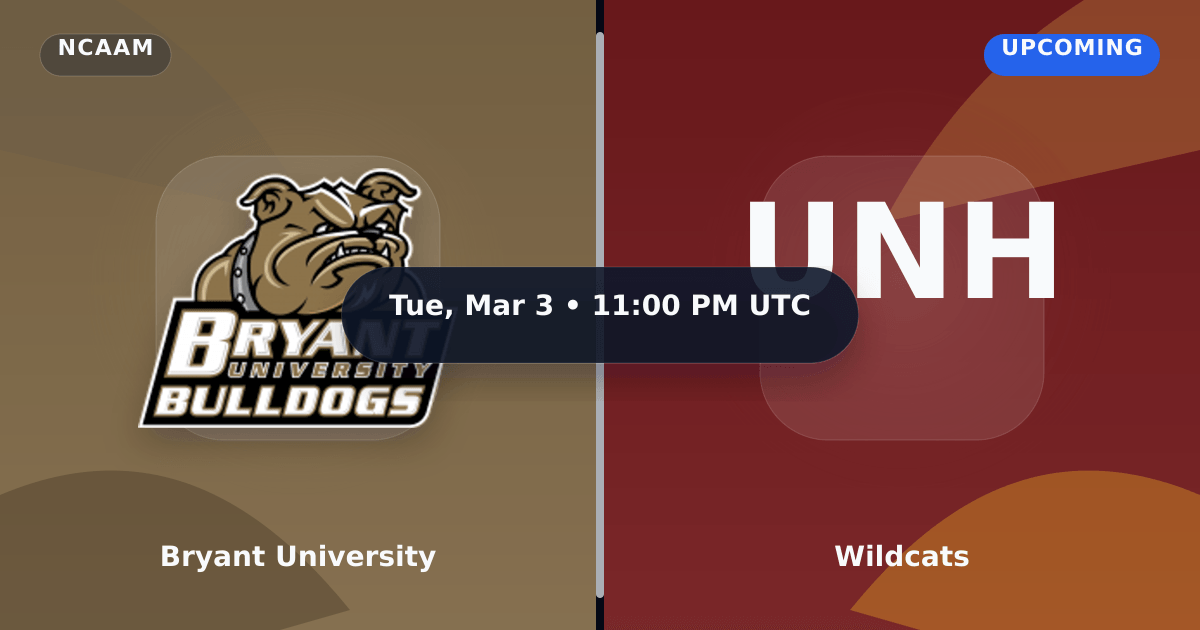 Bryant University vs Wildcats (Mar 3, 2026) Live Score preview