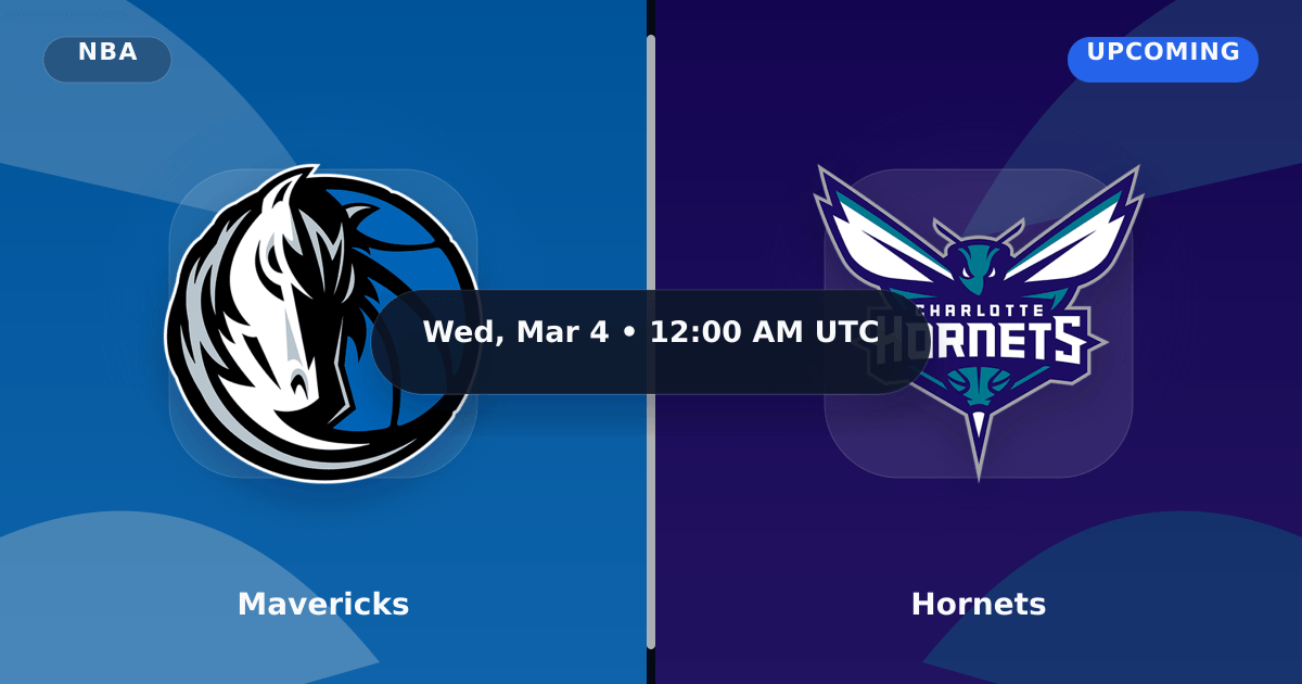 Mavericks vs Hornets (Mar 4, 2026) Live Score preview