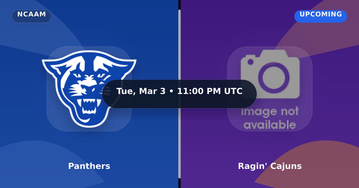 Panthers vs Ragin' Cajuns (Mar 3, 2026) Live Score preview