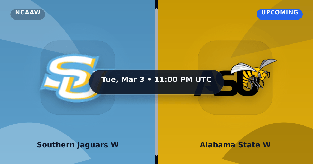 Southern Jaguars W vs Alabama State W (Mar 3, 2026) Live Score preview